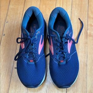 Brooks Navy and Red Athletic Shoes